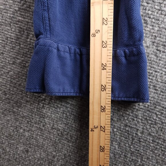 Faconnable Pique Knit Sleeves Back Pocket Mesh XL Button-Down Blue Pocket French - Picture 16 of 16